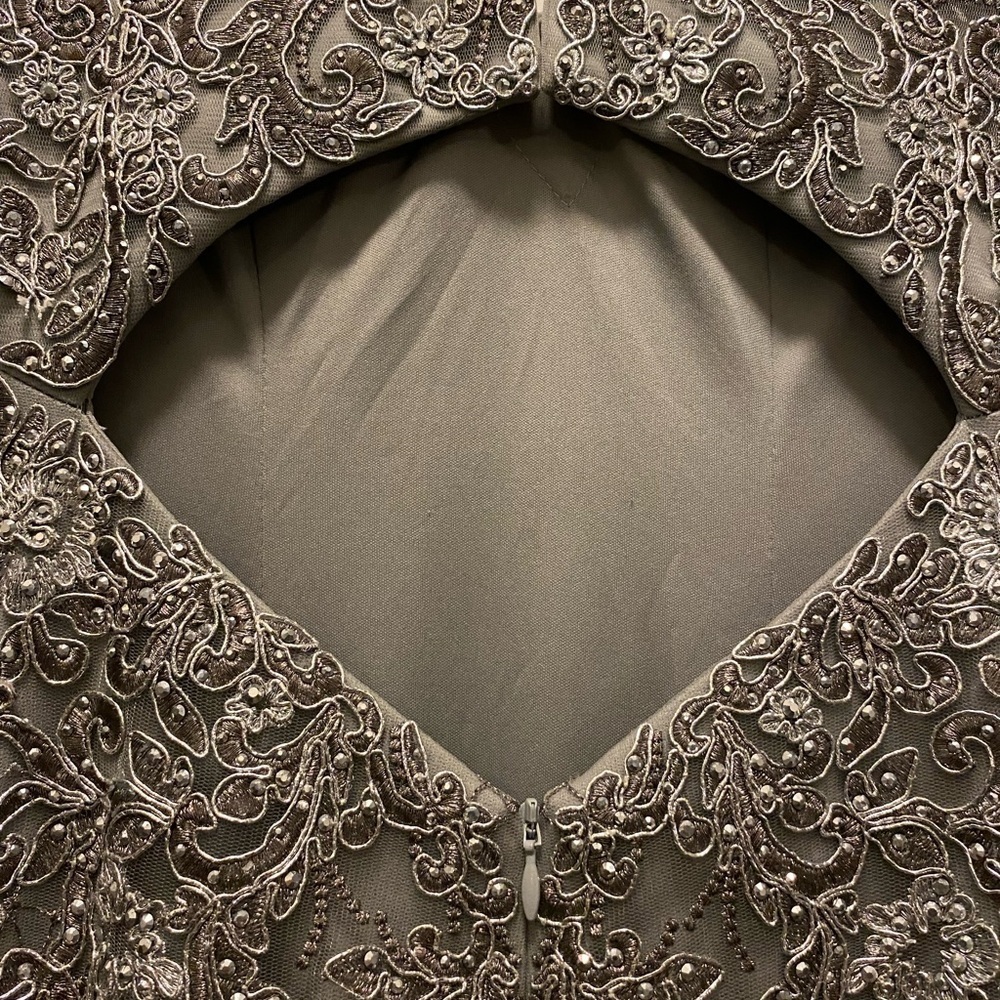 Elegant Silver Embellished Dress NWT - Picture 12 of 14